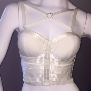 Cream Strappy Charlotte Russe Crop Top